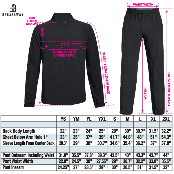 CML Girls Ice Hockey Adult Breakaway Lightweight Warm Up Jacket